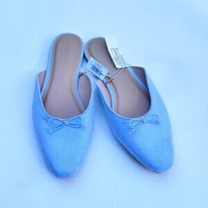 Old Navy Women's Coastal Highway Low Heel  With Mini Bow Open Back Mule Sz 8